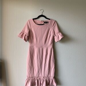 Paper Dolls Rose lace panel peplum dress 6